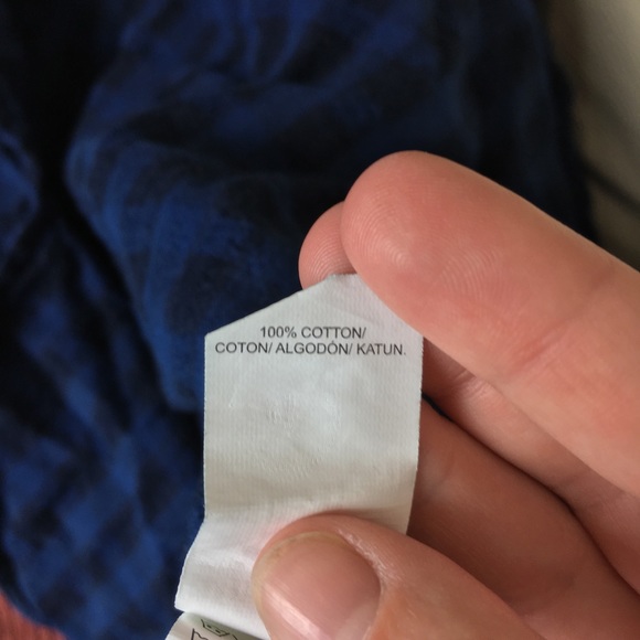 🍑Lucky Brand Blue Plaid Tunic Blouse - Picture 5 of 6